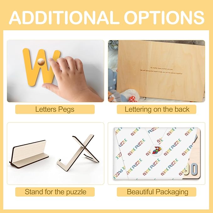 Personalized Numbers And Shapes Wooden Name Puzzle