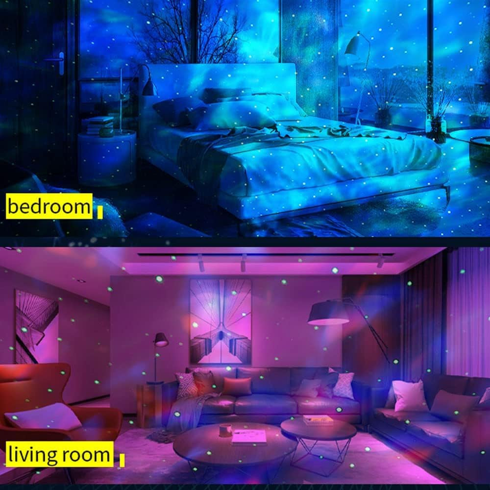 Dinoglow Egg Projector, Dinoglow 4 in 1 Northern Lights Projector, Night Lights, Dinosaur Egg Aurora Star Projector Night Light (White)