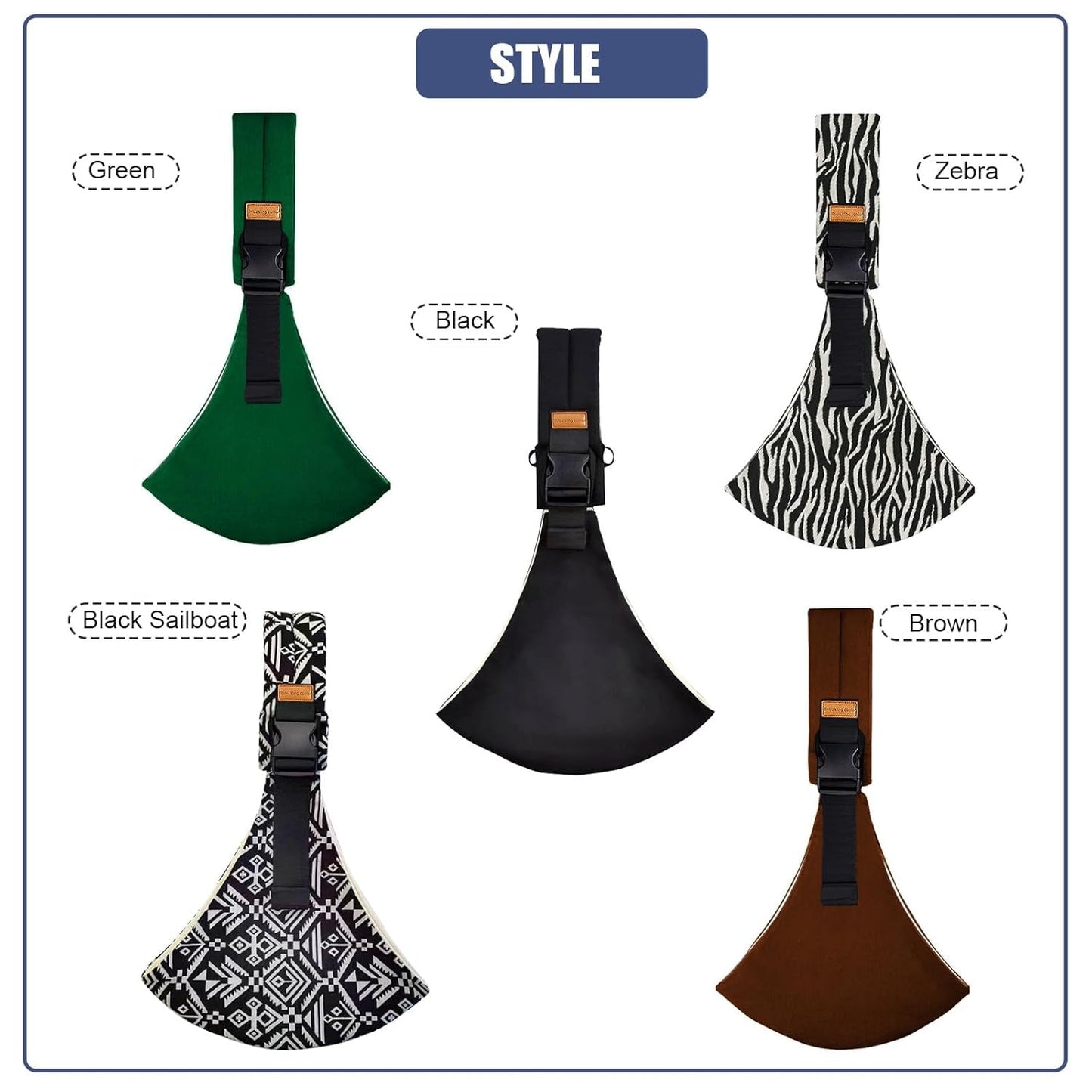 Baby Sling Carrier,Baby Carrier Newborn to Toddler,Adjustable and Lightweight Toddler Carrier(10-30Lbs),Baby Sling with Safety Buckle(Cloth,Brown)