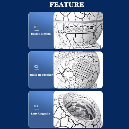 Dinoglow Egg Projector, Dinoglow 4 in 1 Northern Lights Projector, Night Lights, Dinosaur Egg Aurora Star Projector Night Light (White)